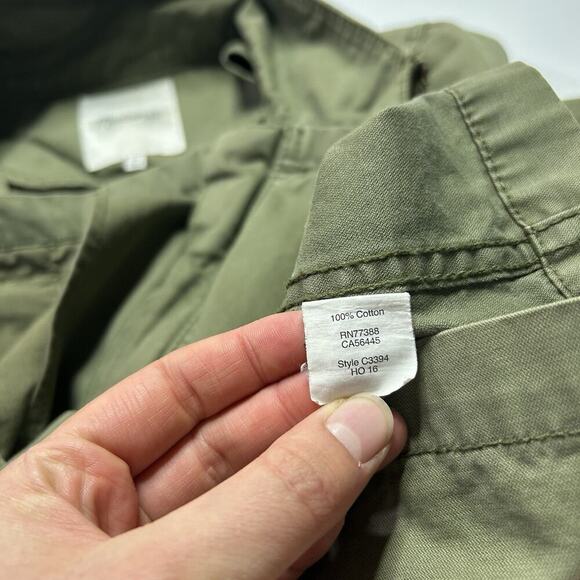 Madewell Fleet Jacket Military Army Green Chore Coat Size XS Canvas Zip Outdoor - Picture 7 of 8